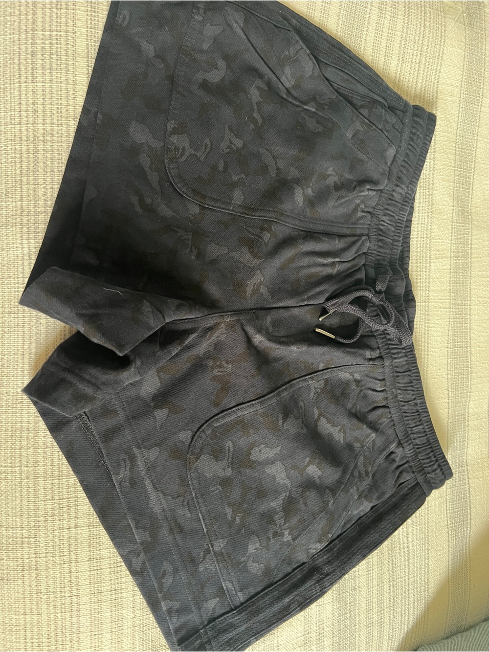 Athleta Blue Camo Farallon Shorts - Deep Blue